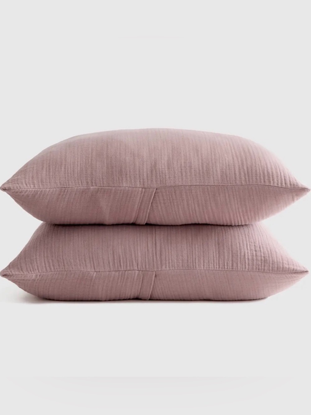 Quince Organic Airy Gauze Cotton Standard Sham Set in Fig